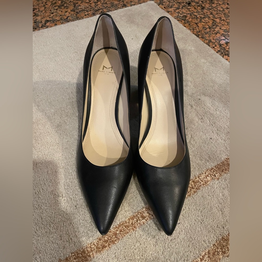 Marc Fisher Black Leather Heels
